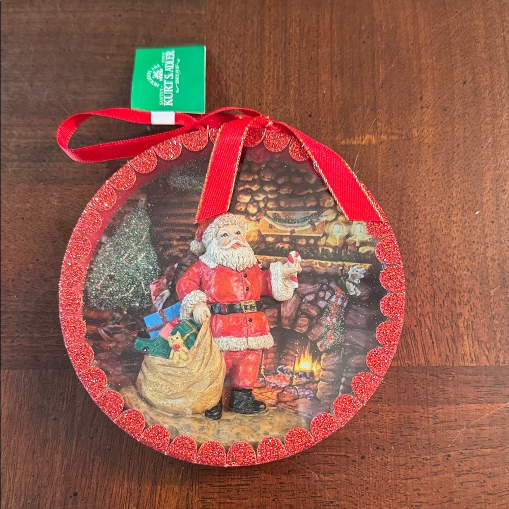 Kurt Adler Santa with Presents Sack Holding Candy Cane Oranament Christmas New
